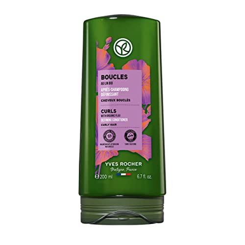 Yves Rocher-Acondicionador de Rizos con Lino Bio-Método Curly para Rizos flexibles y Luminosos-Fórmula Vegana-Sin Siliconas-200ml