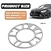 Wevdn 4 PCS Universal Wheel Spacer, 5mm Thicken Steering Wheel Adapter Spacer for Most 4 Lug & 5 Lug, Aluminum Alloy Shims Hubcentric Spacer for 98-120 Multiple Bolts Pattern