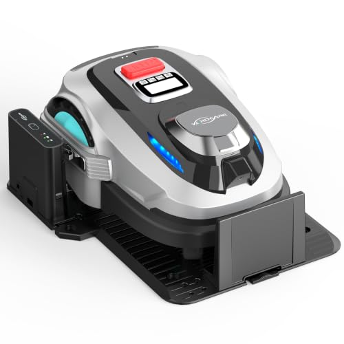 YARDCARE N1600PRO Robot cortacésped sin Cable perimetral, hasta 1600 m², navegación RTK y visión con IA, detección de más de 300 obstáculos, Recorrido en U, Gestión Zonas, Corte 20–60 mm por App