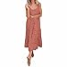 Vestito Donna Elegante Estivo Vestito Lunga Abito Floreale Bohemian Abito da Spiaggia Sciolto Casual Prendisole Senza Maniche Maxi Abito Elegante Vestito Mare L0264