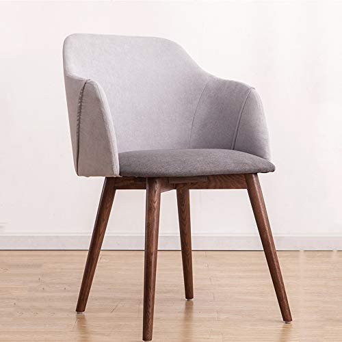 BBSYHUMM Kitchen Chairs, Wooden Chair Legs, Feeling Comfortable Sitting/Radian Backrest Design, Creative Fashion Chairs, Wooden Chairs Modern Home (Color : Gray)