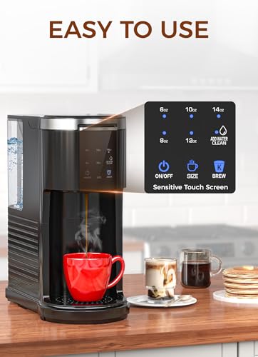 Image of COWSAR Commercial Single Serve Coffee Maker, K Cup Coffee Brewer for Capsule and Ground Coffee, Capsule Coffee Machine with 40 Oz Water Tank, Instant-Heat, 5 Brew Sizes Up To 14 Oz, Classic Black