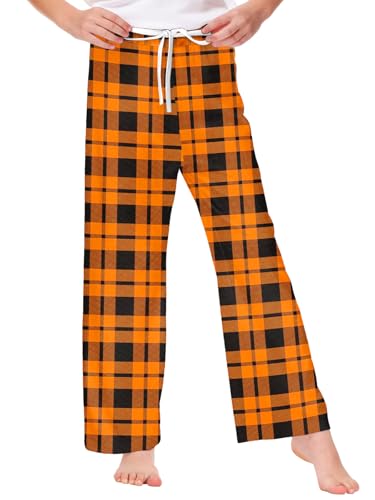 Image of Remimi Girl Boy Plaid Pants Drawstring Summer Casual Loose Bottoms 5-14 Years