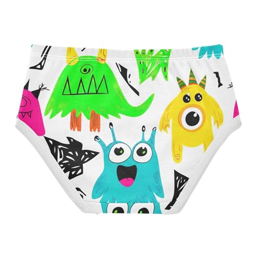 Animal Girls Underwear Toddlers 2t Cotton Panties Little Girl Cute Doodle Cartoon Monsters Bright Briefs Girls Undies2