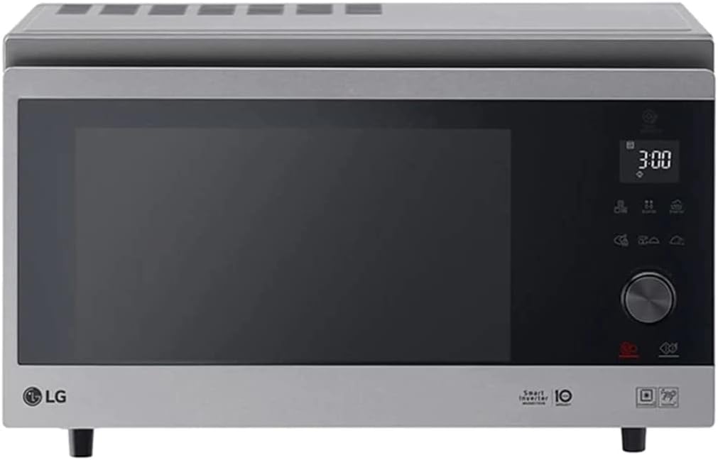 LG MJ3965ACS Forno Microonde Smart Inverter Combinato e Ventilato con  Cottura a Vapore, 39 Litri, 1100 W, Programmi Automatici, 5 Livelli di  Potenza, Piatto Microonde Crispy Incluso - Inox : Amazon.it: Casa e cucina