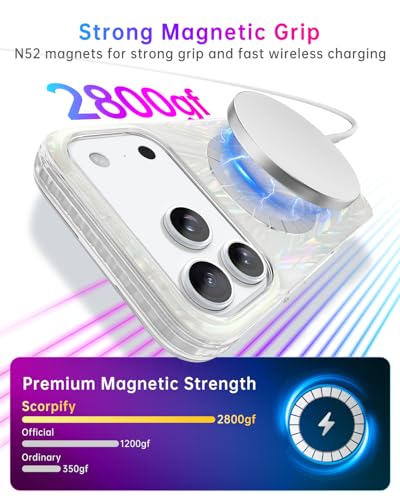 Coque iPhone 10 Pro Max compatible avec MagSafe au motif de colonne vertébrale nacrée - 4