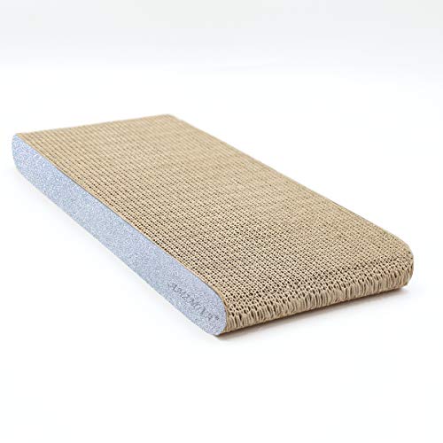 Image of AMZNOVA Cat Scratcher, Cardboard Cat Scratchers, Durable & Recyclable Scratch Pad, Colors Series, Narrow, Glitter Silver