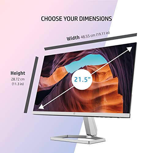 HP-M22f-215-inches-546-cm-FHD-Monitor-Eye-Safe-Certified-Full-HD-IPS-3-Sided-Micro-Edge-Monitor-75Hz-AMD-Free-Sync-with-1xVGA-1xHDMI-14-Ports-300-nits-Silver-1920-x-1080-Pixels