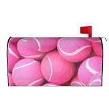 TCIYPILTD Briefkastenabdeckung für Tennisbälle, wasserdicht, Stoff, magnetisch, für Zuhause, Garten, Hof, Dekoration, 53,3 x 45,7 cm, Hellrosa