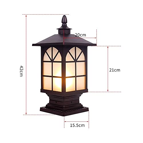 Lámpara para exteriores resistente estilo retro E27 42 cm 8