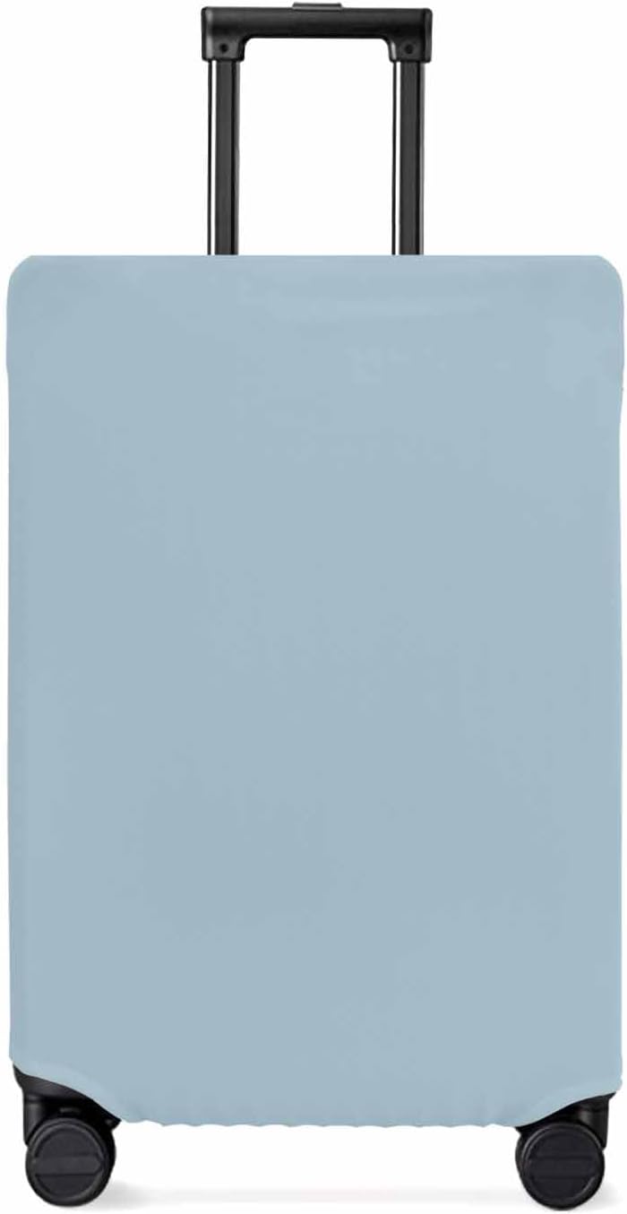 Sky Blue Travel Luggage Cover, Solid Anti-scratch Travel Suitcase Protector Covers, Washable Elastic Baggage Covers Fit 22-25 Inch Carry on Luggage