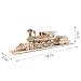 3D Wooden Puzzles Steam Train Laser Engraving DIY Safe Assembly Constructor Kit for Adults Transportation Vehicle Mechanical 3-D Models for Self-Assembly (Steam Train)