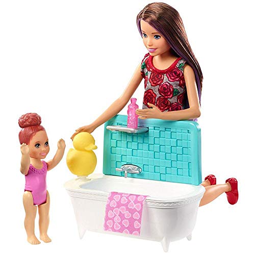 Barbie Skipper Babysitters Inc. Bathtime Playset, Brunette