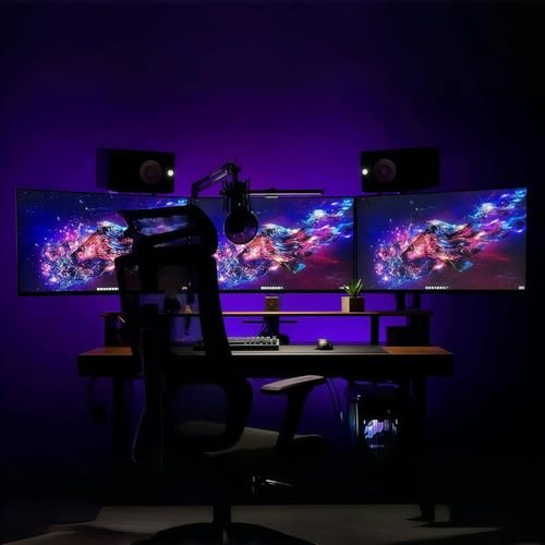 Image of Kado 3-Pack Trio 22 inch Flat Screen 1920x1080 75Hz FHD Computer Monitor | Triple Monitor Setup HDMI Office Gaming Hybrid, VESA Wall Mount Arm Mount Built-in Speakers, Panoramic Display Multi-tasking