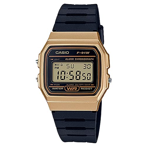 35.2 mm Casio F-91W Series Men's Digital Watch (Gold) $18