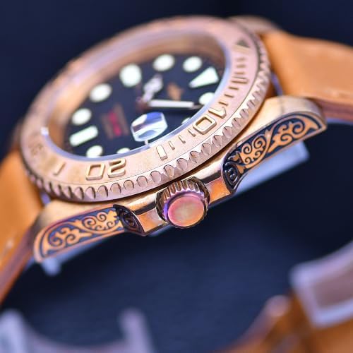 HEIMDALLR Classic Bronze Automatic Watches for Men 30bar NH35A Black Dial - 2