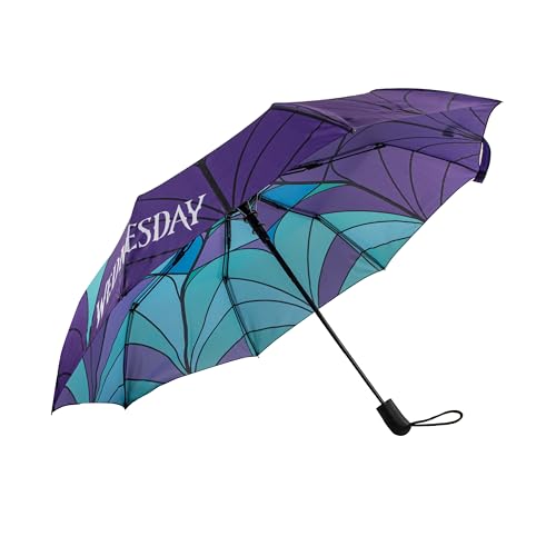 Cinereplicas Wednesday - Vitral Merlina Addams Guarda-chuva - Licença oficial, Preto