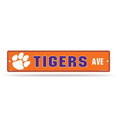 Rico Industries NCAA Clemson Tigers Street Sign, 5 x 24-inches