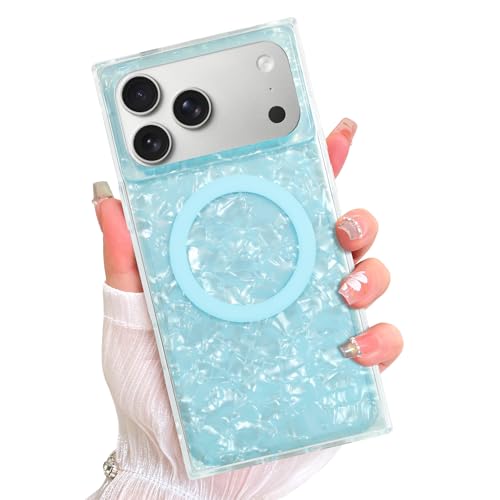 Coque rectangulaire iPhone 17 Pro opale de luxe