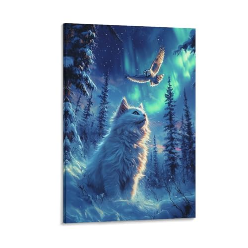 Chat des forêts norvégiennes murale décoration tableau maison