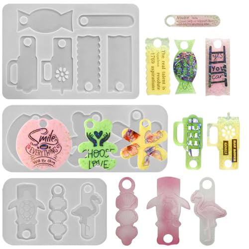 AIFUDA - Moldes de Resina para Placa de Nombre, Vaso Stanley de 30 Onzas, Llavero y Etiqueta de Mascotas - Personalizado de Silicona y Epoxi