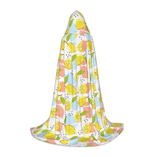 FSCEV Fruits Lemon - Capa con capucha para adolescentes, disfraz de mago de Halloween