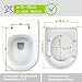 Asiento de inodoro Aqua Bagno Pearl D-Form Premium - asiento de inodoro...