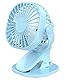 FAPPEN USB Ventilator, 3-Geschwindigkeiten Justierbarer & Leiser USb Ventilator, 360° Drehung Mini Ventilator, Tragbarer Kühltischventilator für Home Outdoor Office (Blau)