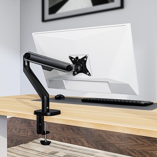 Image of ErgoYou Premium Gas Spring Adjustable Monitor Arm Stand VESA Mount - Weight Capacity 2-9 kgs - Supports 13-32 inch Screens - Height Adjustable Clamp & Grommet Mount - 360 Degree Rotation - G4 Series Black