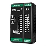 Glewi Tester per cavi di rete TLP-123A per RJ45/RJ11, per rilevamento rapido dei guasti con LED, telecomando staccabile per cablaggio casa/ufficio