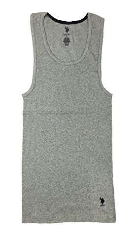 Camiseta de tirantes U.S. Polo Assn. gris para hombre talla L acanalada