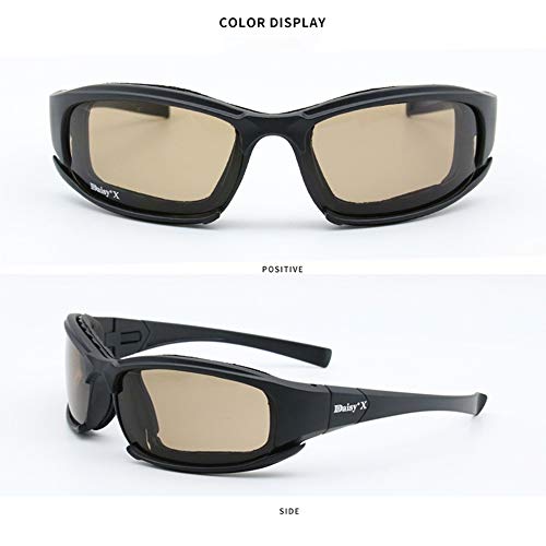 Honelife 10Pcs Daisy X7 Óculos militares à prova de balas óculos de sol polarizados pelo exército 4