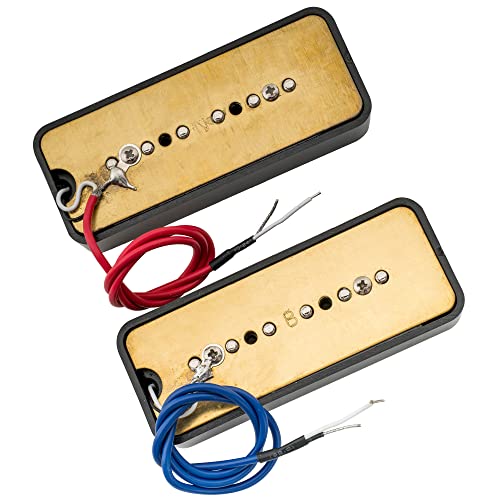Wilkinson WO90 Ceramic P90 Soapbar Pickups Set for Les Paul SG Electric Guitar Black - Image 4