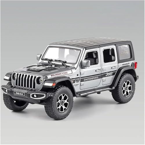 Image of 1:24 Scale Rubicon Wrangler Toy Car for Kids Collection Diecast Metal Toy Model Car with Light Sound Pullback Openable Door