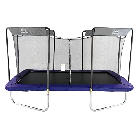 Skywalker Trampolines 17ft Rectangle Olympic-Sized Premium Trampoline with Enclosure Made in USA Blue Cover
