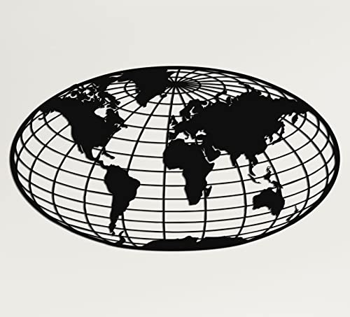 Create a Focal Point with Rustic Metal World Map Wall Art