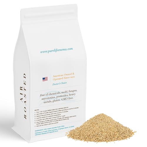 Purelife Enema Coffee - 1 Lb Organic Ultra LIght "Gold" Enema Coffee- Third Party Lab Tested -Contaminant Free - Specialty Grade Pre-Ground - Gerson Accepted for Superior Liver Detoxification