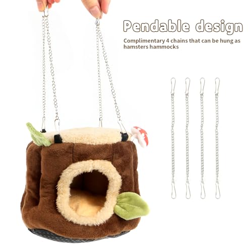Meerschweinchen Höhle Hängematte Kleintierbetten Versteck, Winter Warme Kuschelsack Hamster Höhlenbetten, Haustierekäfig Bett Zubehör für Nagetiere Zwergkaninchen Frettchen Ratten Igel Chinchilla