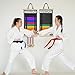OGANAZI Martial Arts Belt Display Holder - 12 Belts Karate Belt Display Rack with Personalized Stickers, Karate Taekwon do Jiu Jitsu BJJ Belt Display Hanging Holder for Martial Arts, BJJ Learners