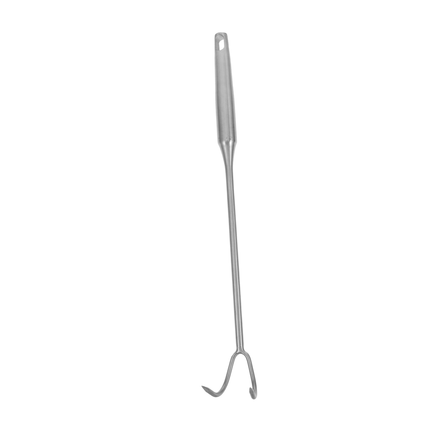 SUPVOX Stainless Steel Meat Hooks for BBQ and Cooking Handle Meat Flipper Hook for Barbecue and Outdoor Cooking Design