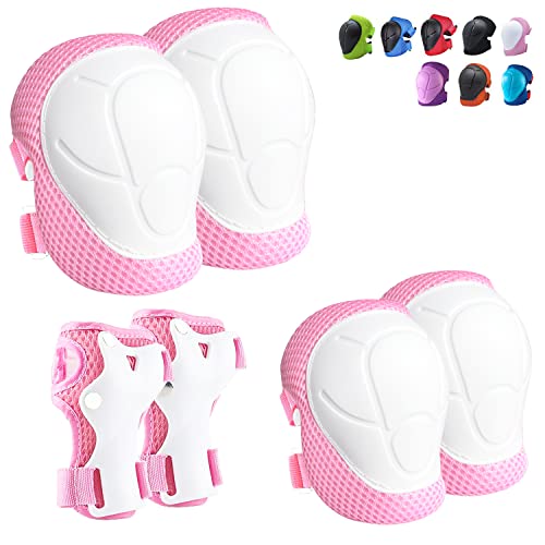 CKE Genouillères pour enfants Genouillères et coudières Ensemble d'équipement de protection pour genouillères pour enfants filles Garçons avec protège-poignets 3 en 1 pour le patinage Cyclisme Roller