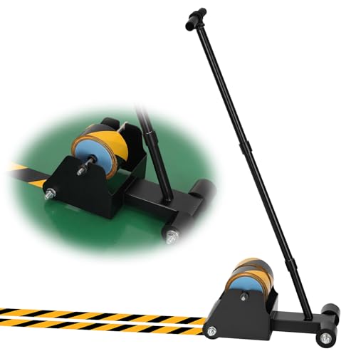 Floor Tape Marking Machine with Rubber Roller Wide-Guide-Wheel Manual Floor Tape Applicator Used for Floor Marking Lane Marking Decoration Protection and Tape Laying Reliable & Efficient