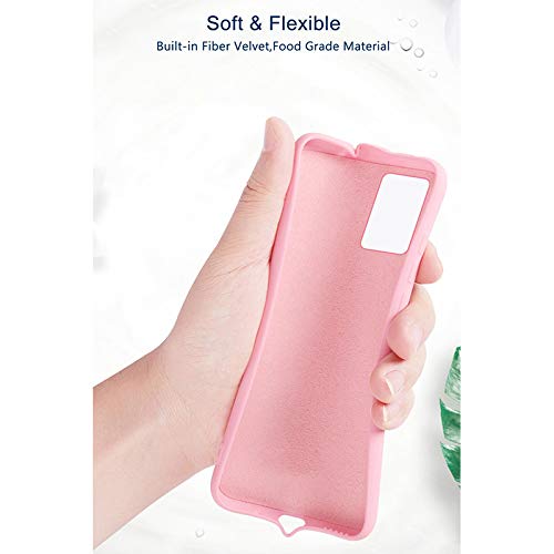 Capa Galaxy A71 Rosa-Claro Silicone Flexível Antiqueda Soft-Touch