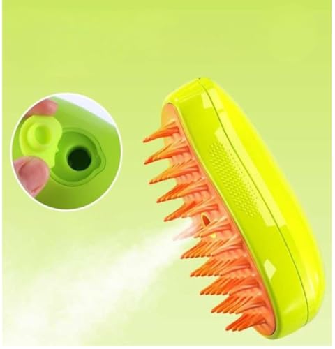 Escova de Massagem para Pets, Silicone Macio, Branco e Bege, para Cães e Gatos