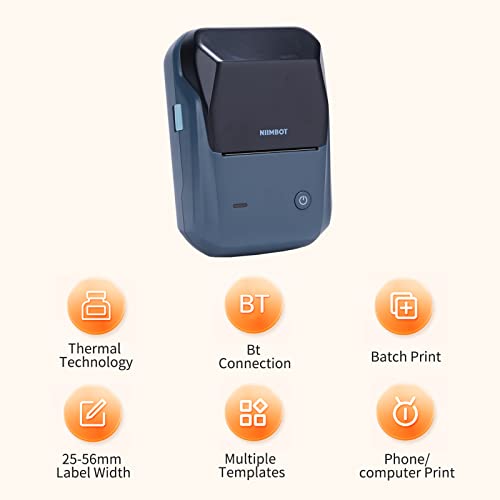 JUANZI-Label-printer-B1-Label-Maker-Machine-Mini-Pocket-Thermal-Label-Printer-All-in-One-BT-Connect-Price-Tag-DIY-Date-Journal-Study-Sticker-Labeling-Machine-with-5030mm-Label-Roll-Compatible-with-i