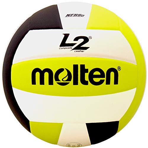 Molten Premium Competition Nfhs Approved L2 Volleyball, Black/Lime (Ivu-Blk/Lim-Hs) #TOP1