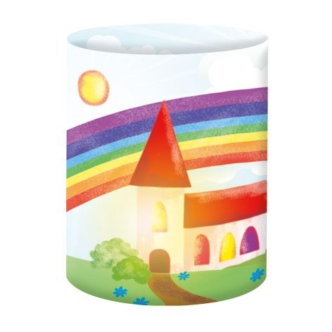 Preisvergleich Produktbild Mini Tischlichter Kirche, Zuschnitte, 10 x 27 cm, 5 Stk.