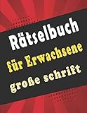  Rätselbuch für Erwachsene große schrift: rätselblock großdruck, Wörter suchen, Sudoku, Labyrinthe, Wörter scrabble und Lösungen zur Verbesserung Ihres Gedächtnisses