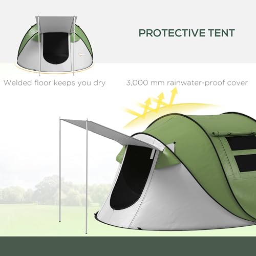 Carpa Dome para Camping 3 Personas Impermeable y Portátil miniatura 4