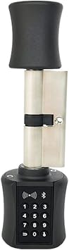 Smart Lock DIY Keyless Double Replacement Cylinder Lock TT Lock App WiFi Euro Cylinder Smart LocksBlack,80mm